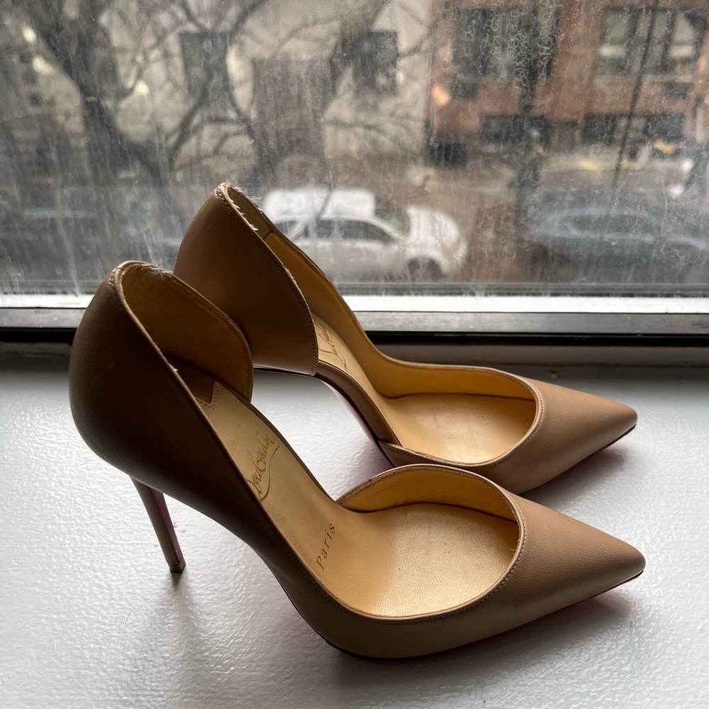 Christian Louboutin Tan Pointed Heels